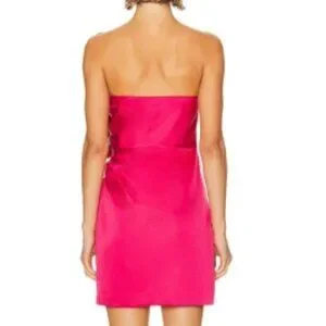 A.L.C. | Dresses | Alc Talita Strapless Ruffle Mini Dress Hot Pink Size 6  Nwt | Poshmark